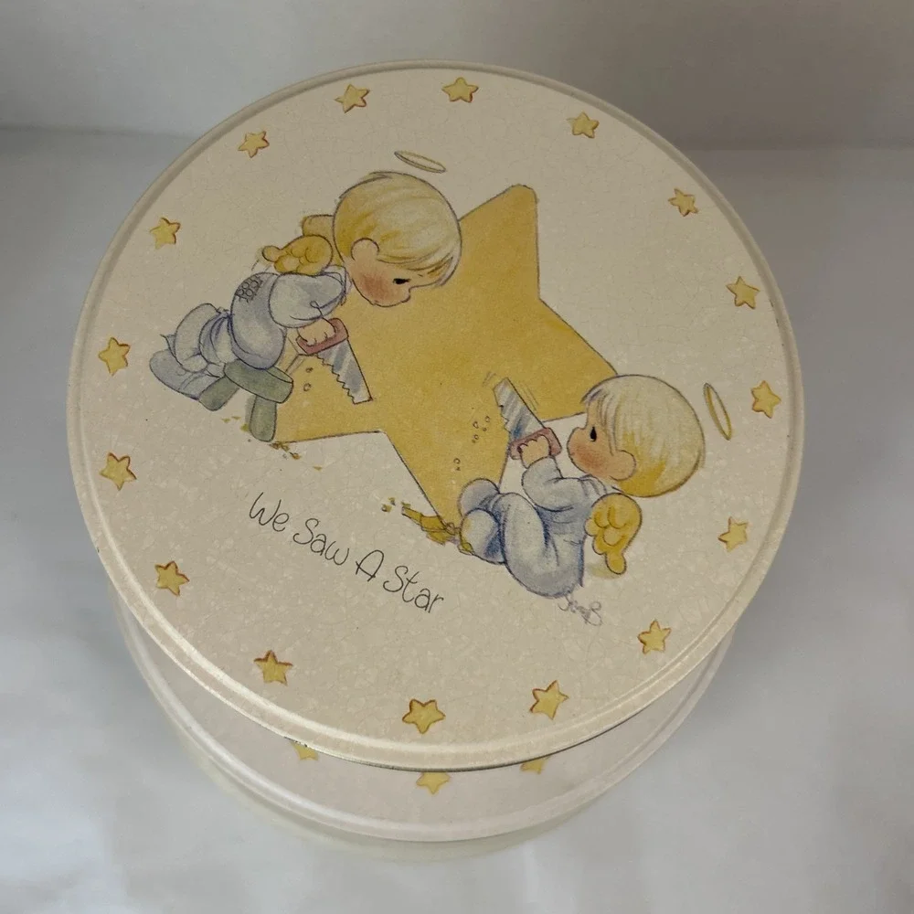 Enesco Precious Moments Nested We Saw A Star Tin Set Read